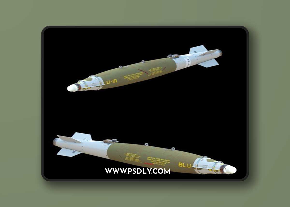 GBU 38 JDAM Bomb 3d model