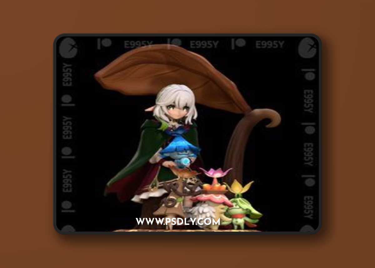 Genshin Impact – First snow Nahida with Aranara Figure – 3D Print Model
