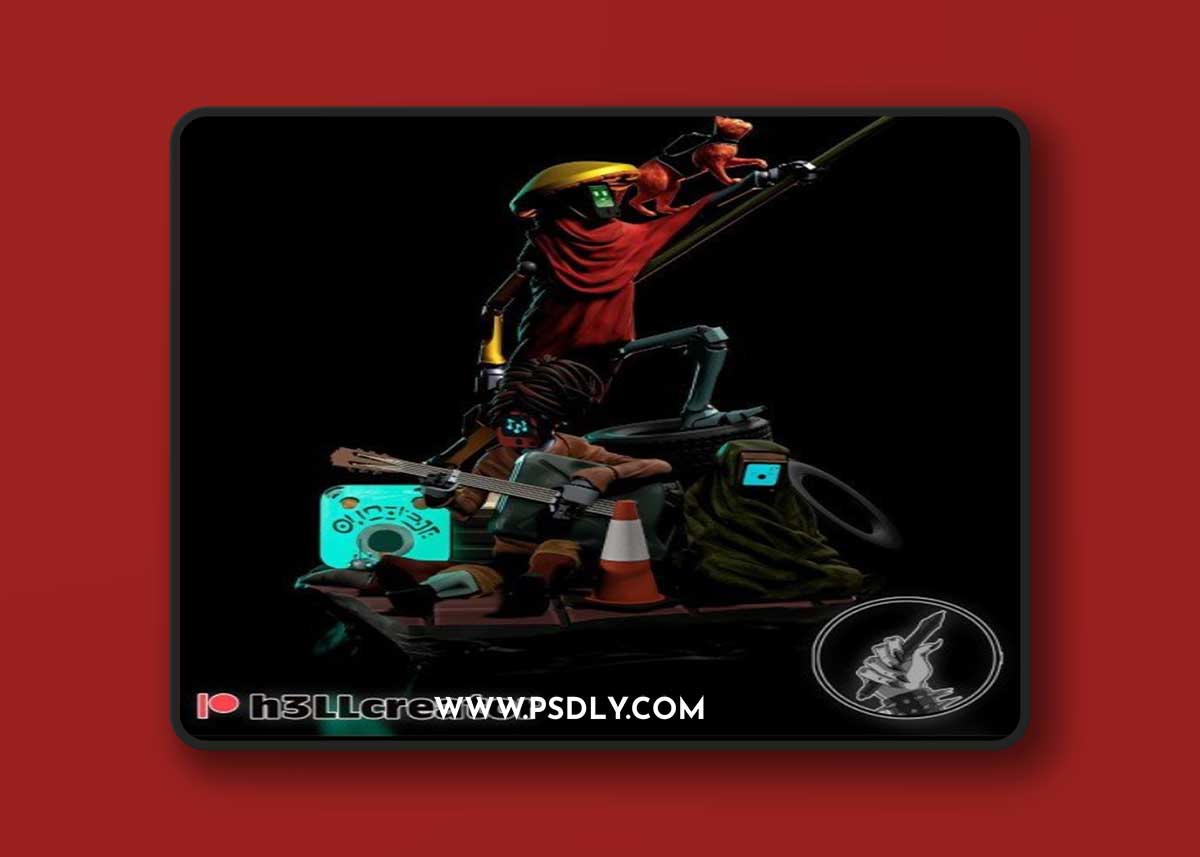 H3llcreator – Stray Diorama 3D Print