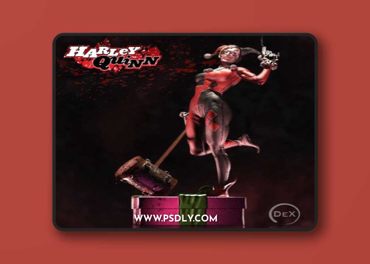 Harley Quinn 1-4 scale statue 3D print model
