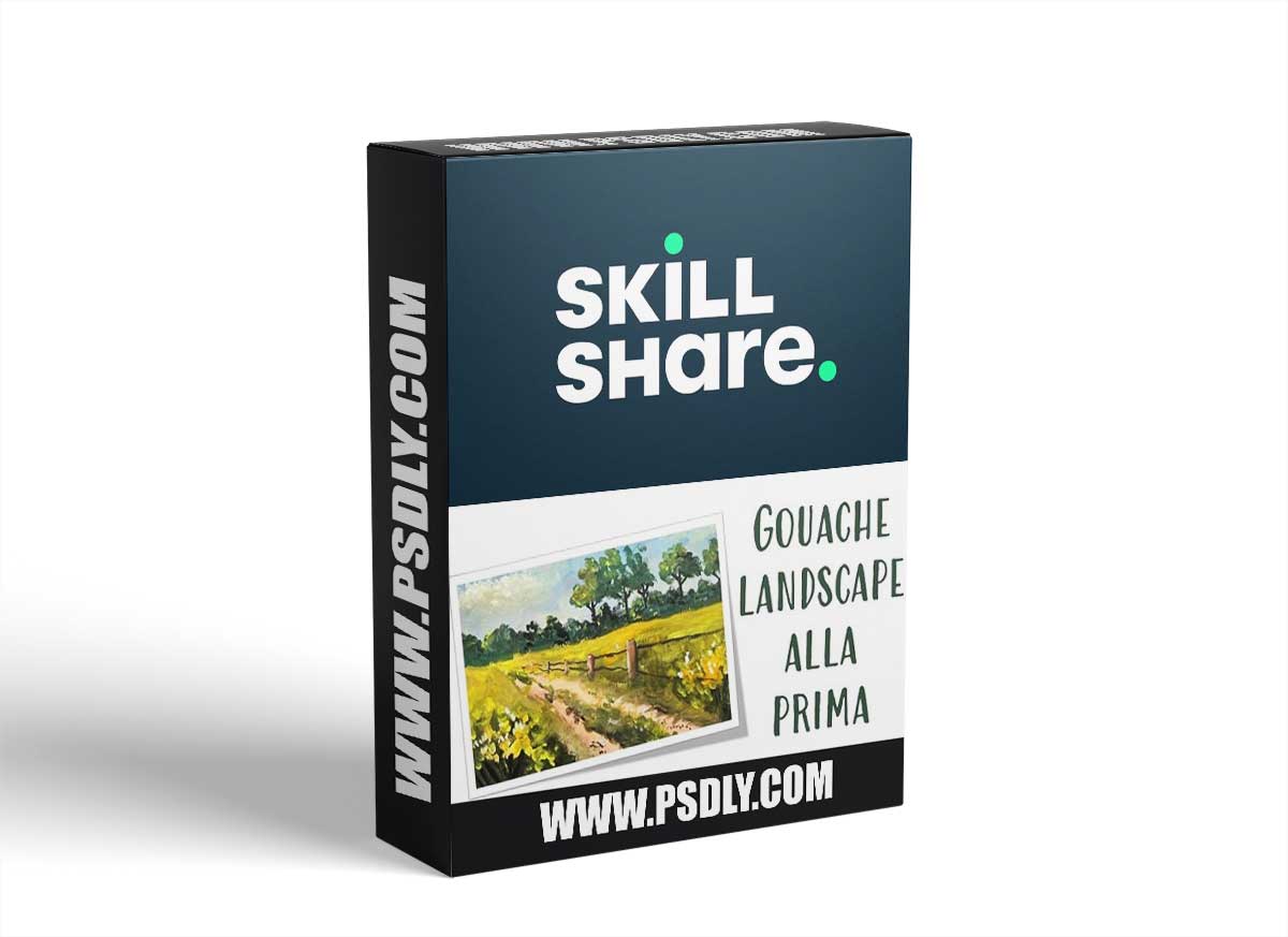 How to Paint a Gouache Landscape alla Prima for a Painterly, Spontaneous Effect.