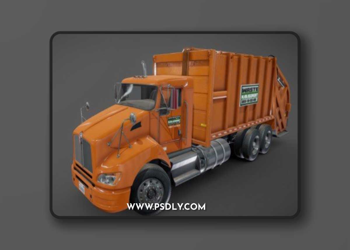 Industrial garbage truck 3D Model
