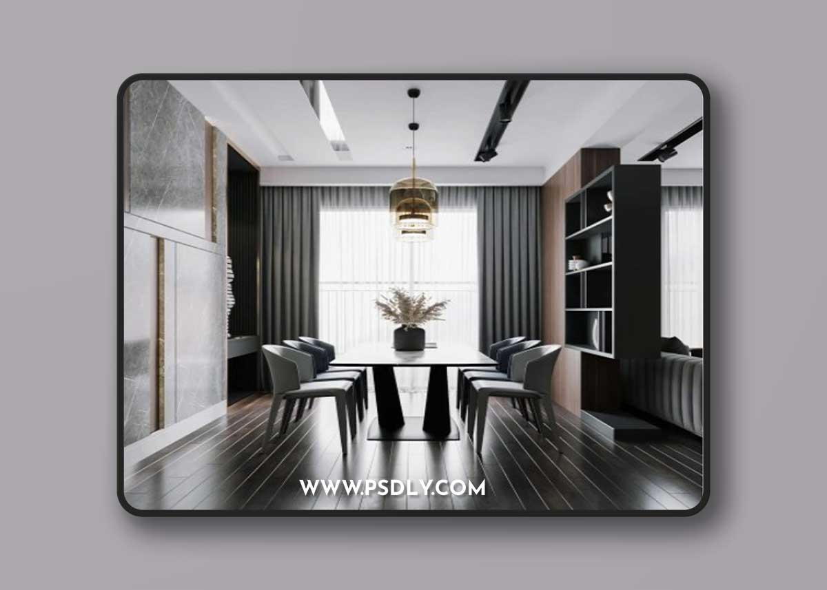 Interior Living Room - Kitchen by Hoang Nguyen