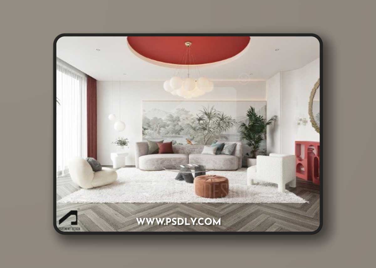Living Room Interior Scene By Du Ta