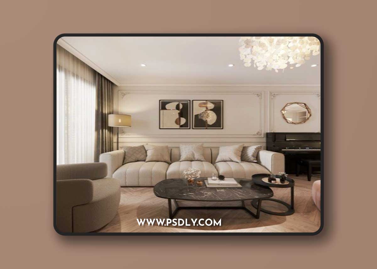 Living Room – Kitchen Interior by Duong Bui