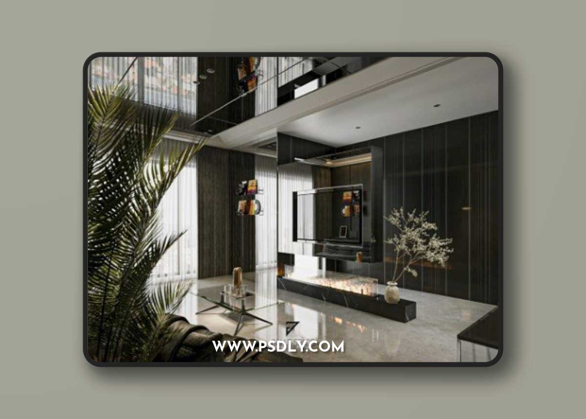 Living Room – Kitchen Interior by Hoang Tuan Anh