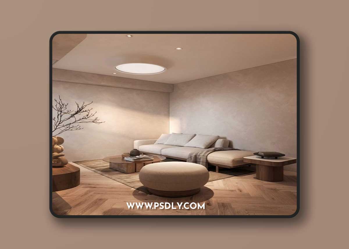 Living Room – Kitchen Interior by Nguyen Huy Anh