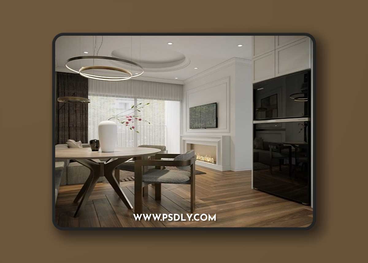 Living Room – Kitchen Interior by Trung Nghia