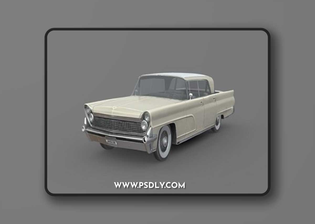 Low Poly Car - Lincoln Continental Mark IV 1959