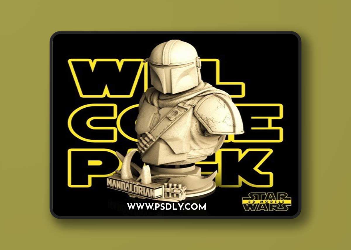 Mandalorian Bust - Star Wars 3D Models