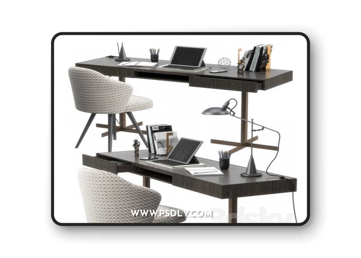 Minotti Close writing desk set