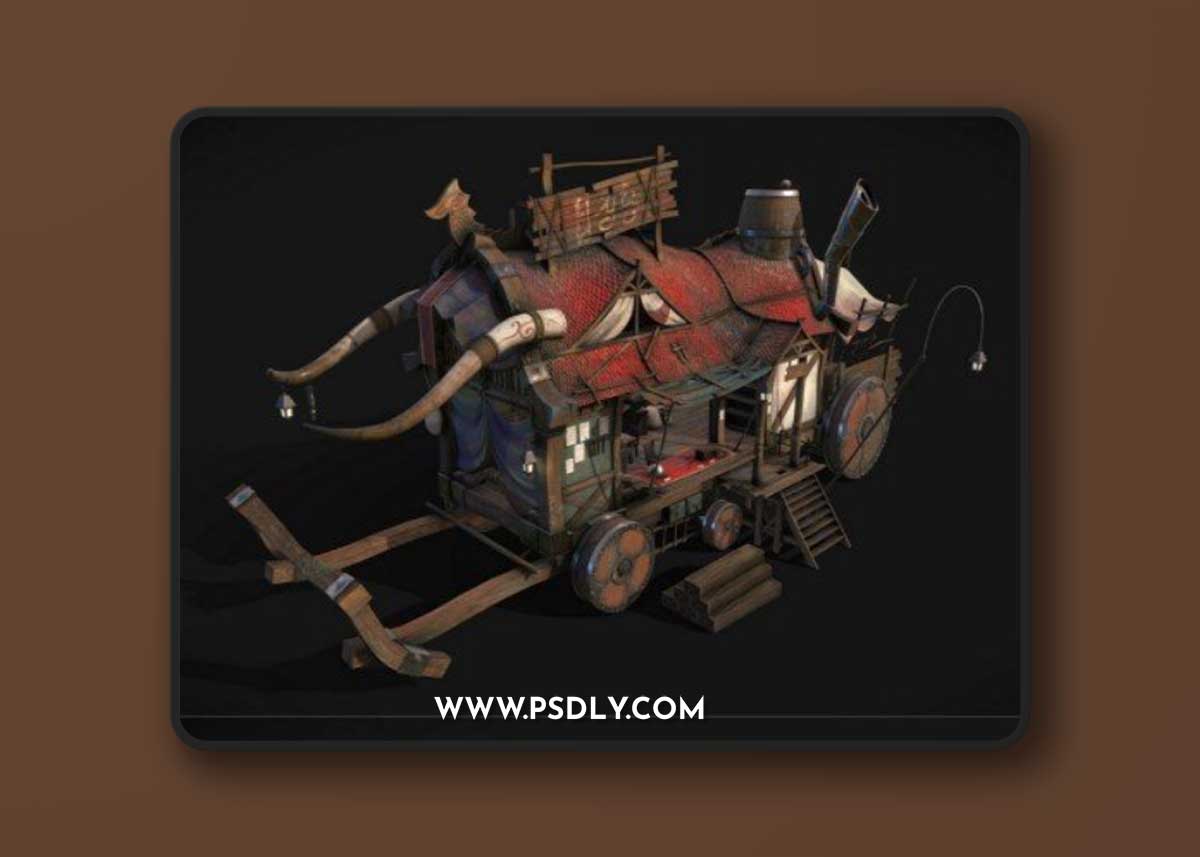 Mobile fantasy shop 3D Model