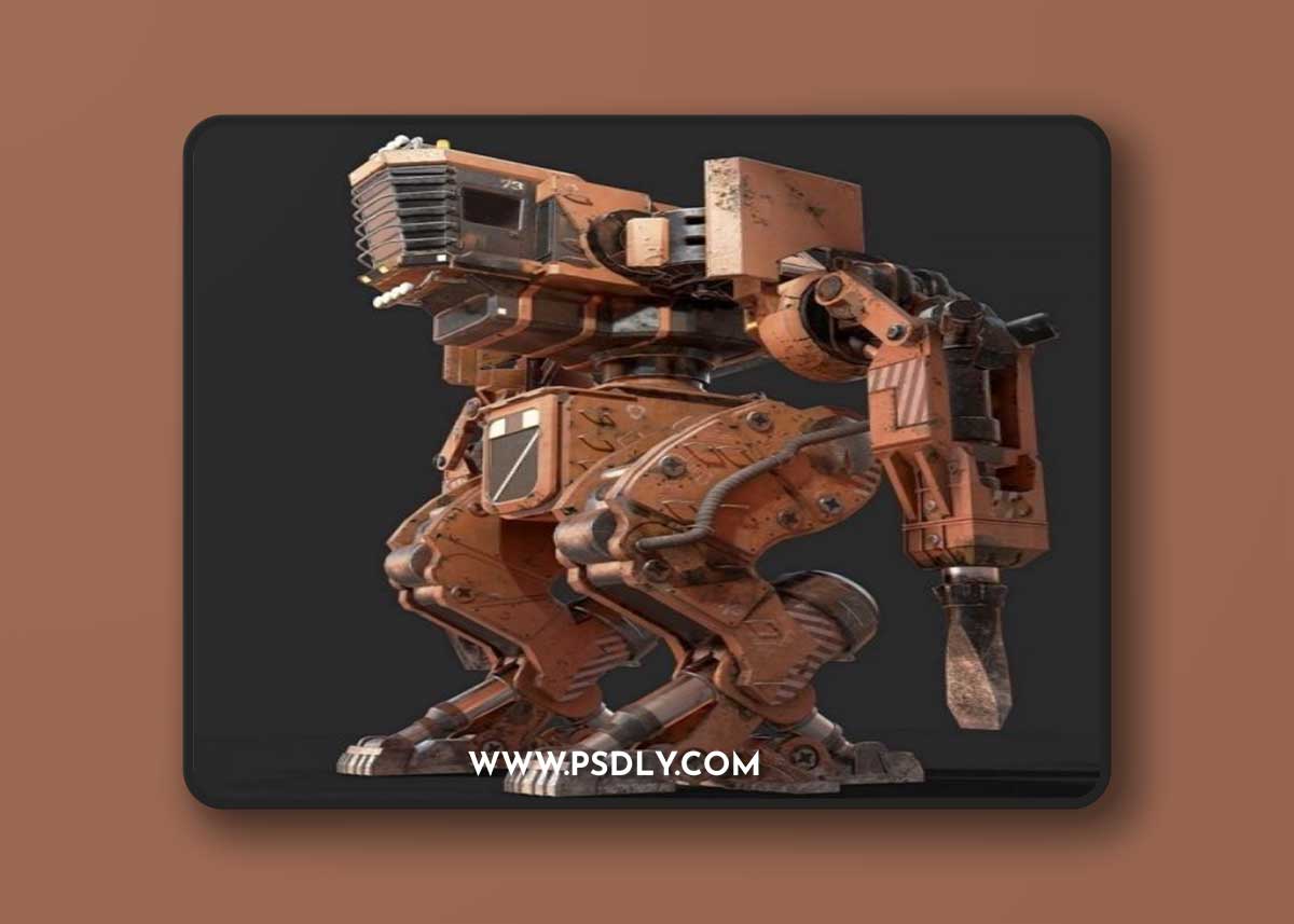 Old mining mech 3D Model