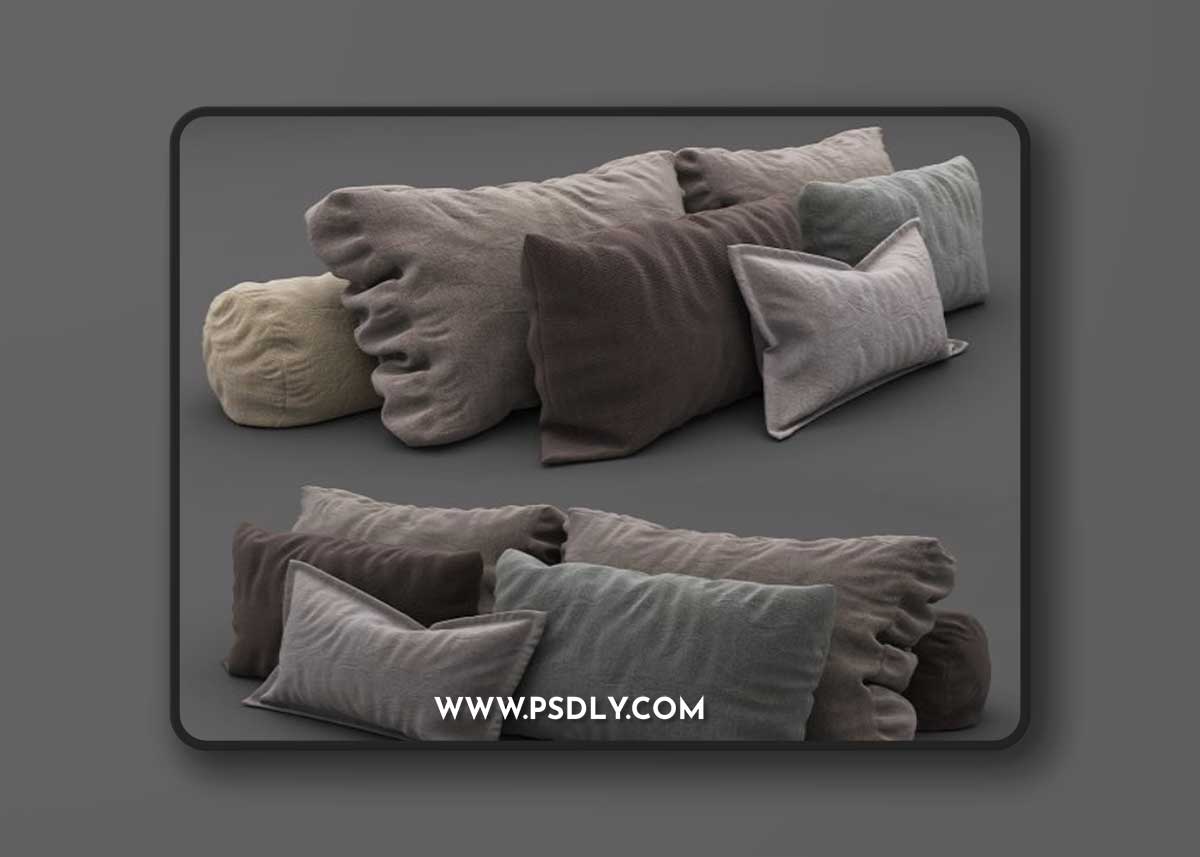 Pillows collection 101 3D Model