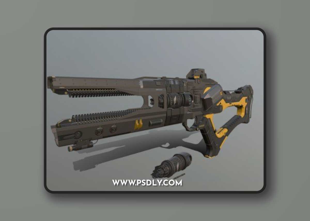 Rail-Gun Sci-Fi 4F 3D MODEL