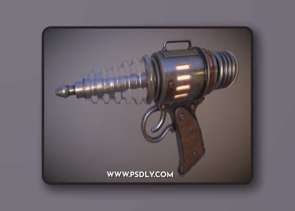 Retro-Futuristic Ray Gun 3d model