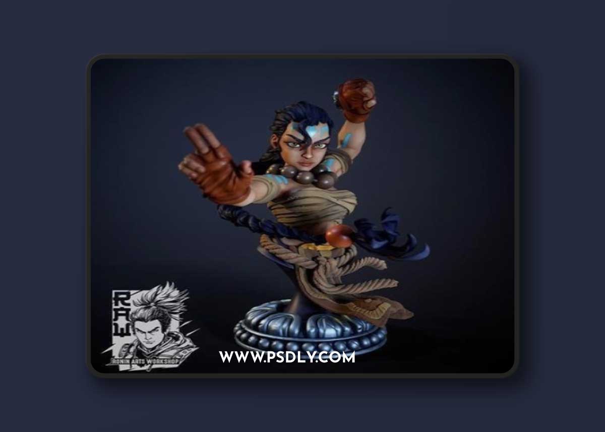 Ronin Arts - Karoku The Monk - Warrior Bust – 3D Print