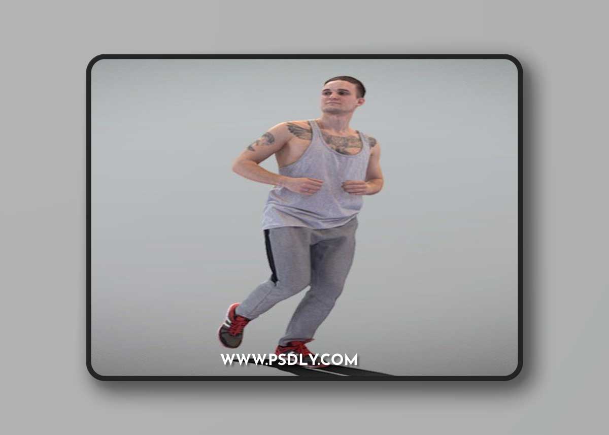 Running young man 388 3D Model