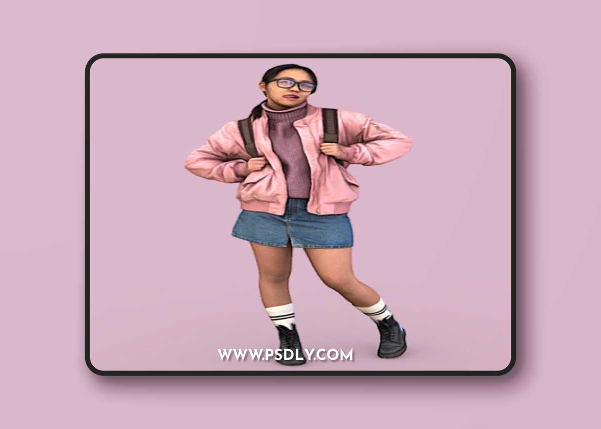 Schoolgirl 3d model
