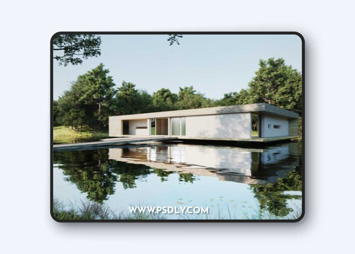 Sketchup Lake House Exterior