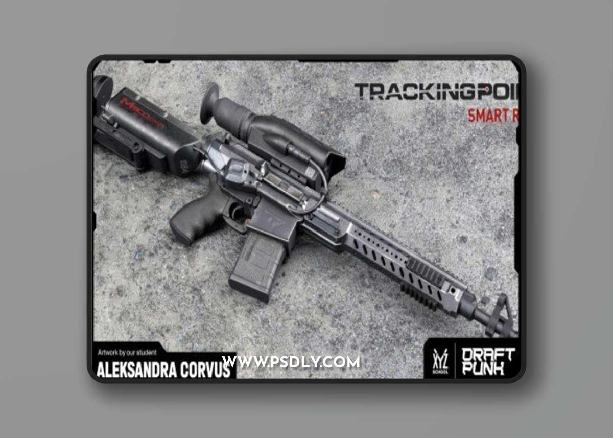 Sniper rifle TrackingPoints M900 3D Model