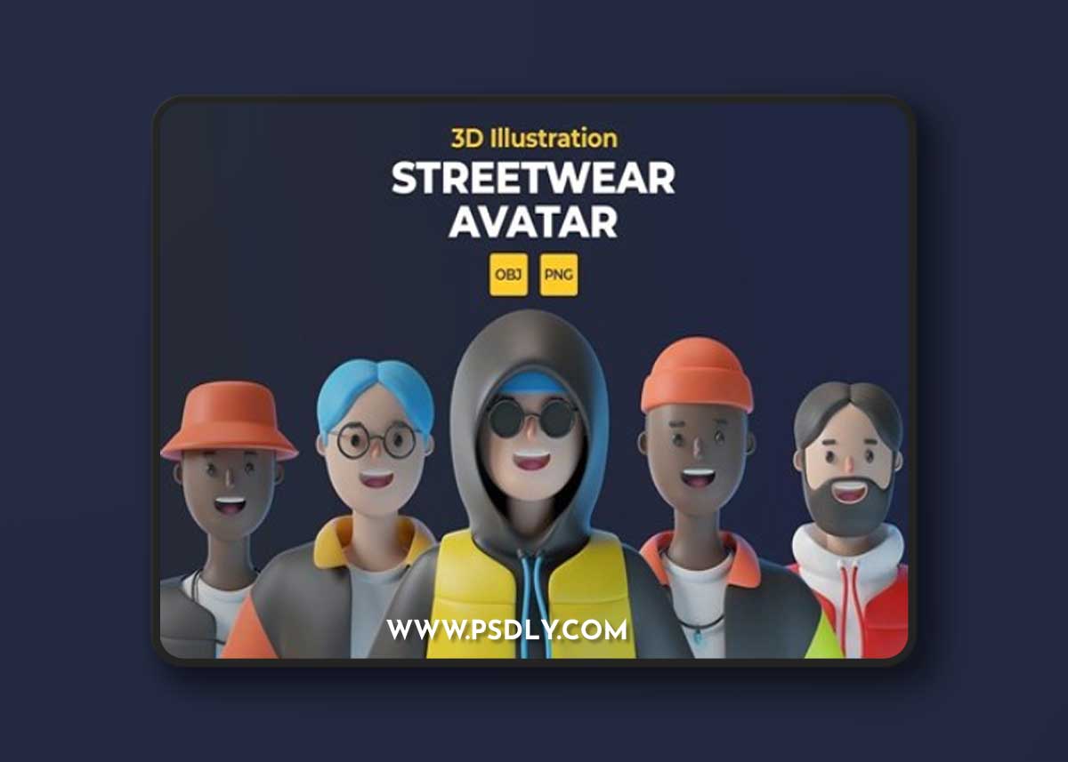 Streetwear Avatar 3D Illustration 4MCMTNA
