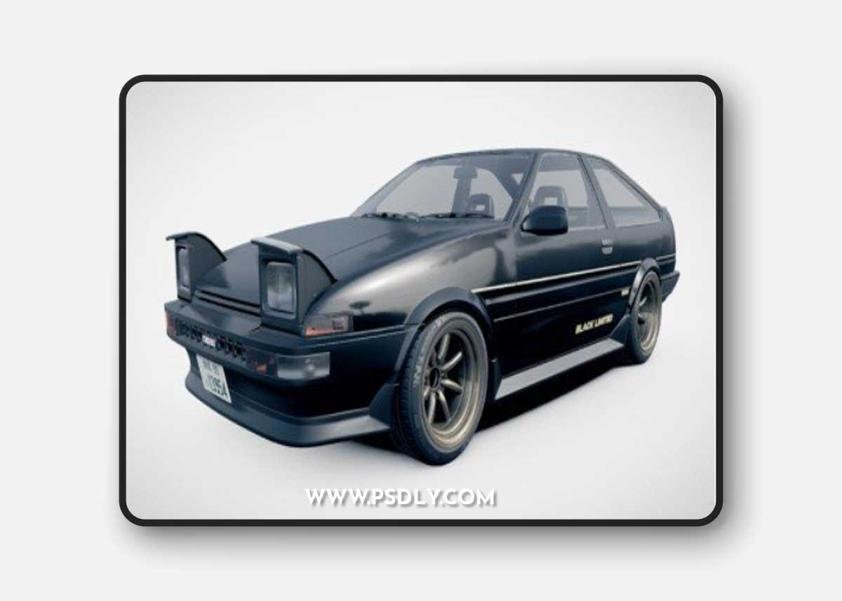 Toyota AE86 Black Limited Kouki 3D model
