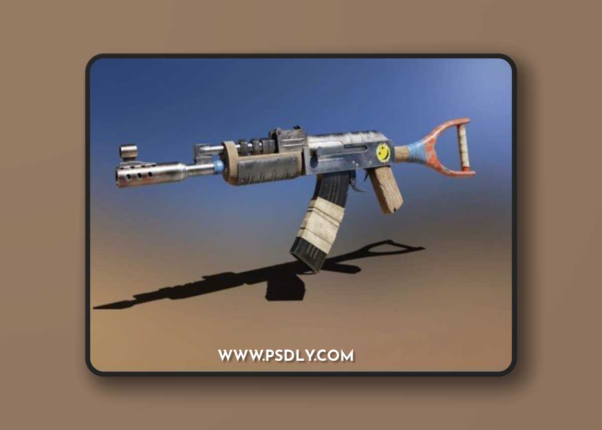 Unity Asset - Post apocalyptic Stylized Realism Rifle v1.0