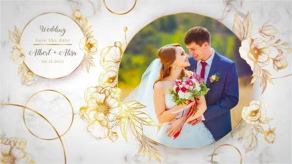 Videohive Golden Wedding Slideshow 42982950