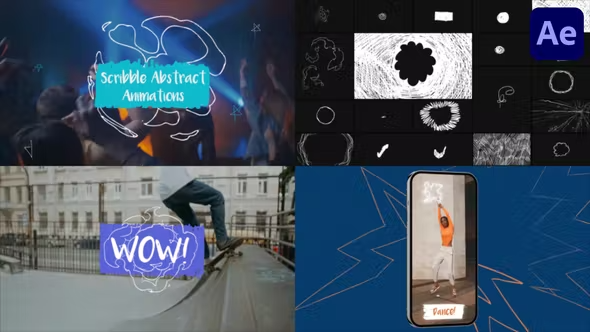Videohive Scribble Abstract Animations for After Effects 42879631