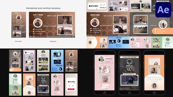 Videohive Social Media Endscreens for After Effects 42679176