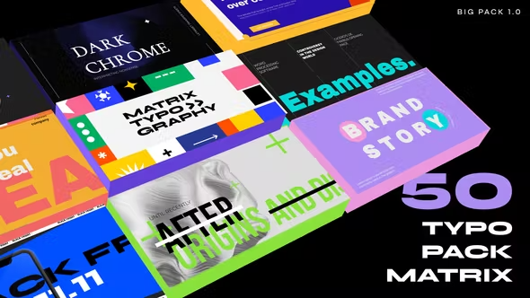Videohive Typography Pack MATRIX Text Slides 43008424