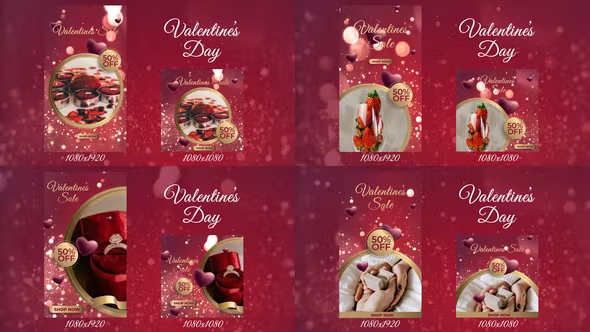 Videohive Valentines day instagram stories and post 42163807