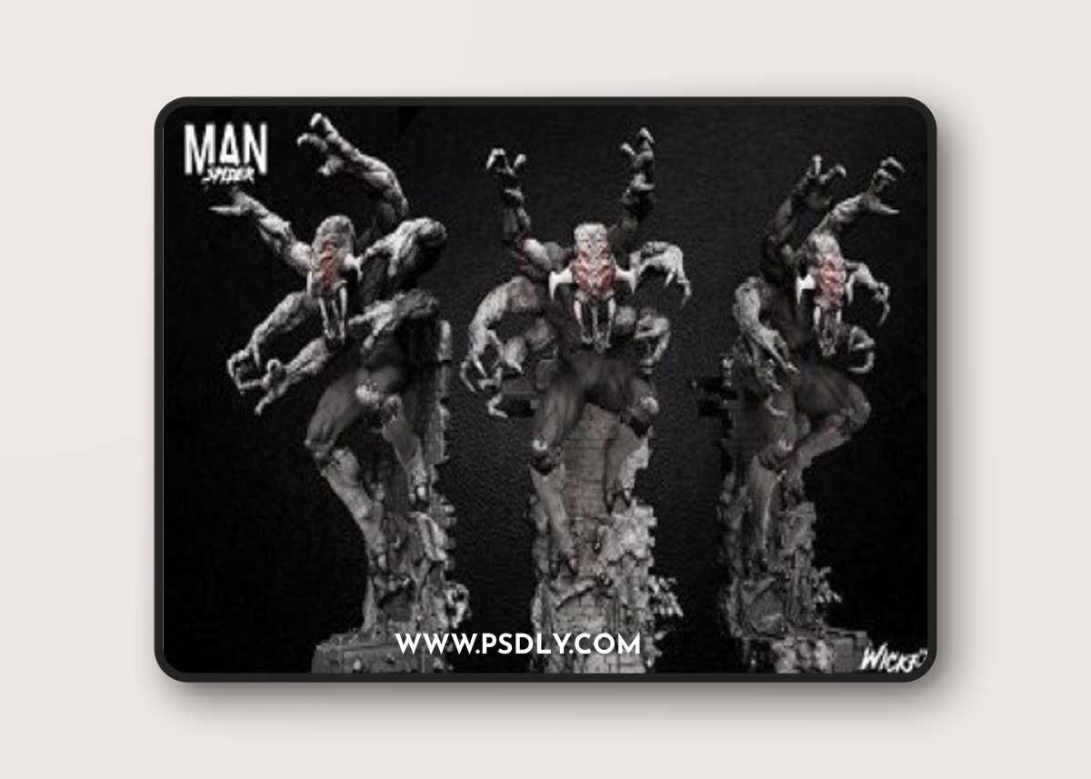 WICKED – Man Spider Statue and Bust – 3D Print Model