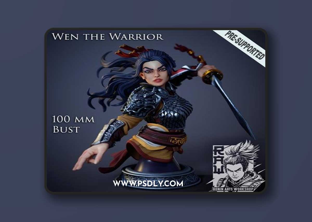 Wen – Warrior Bust – 3D Print Model