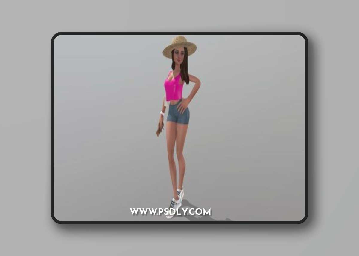 Woman Posing (rigged)