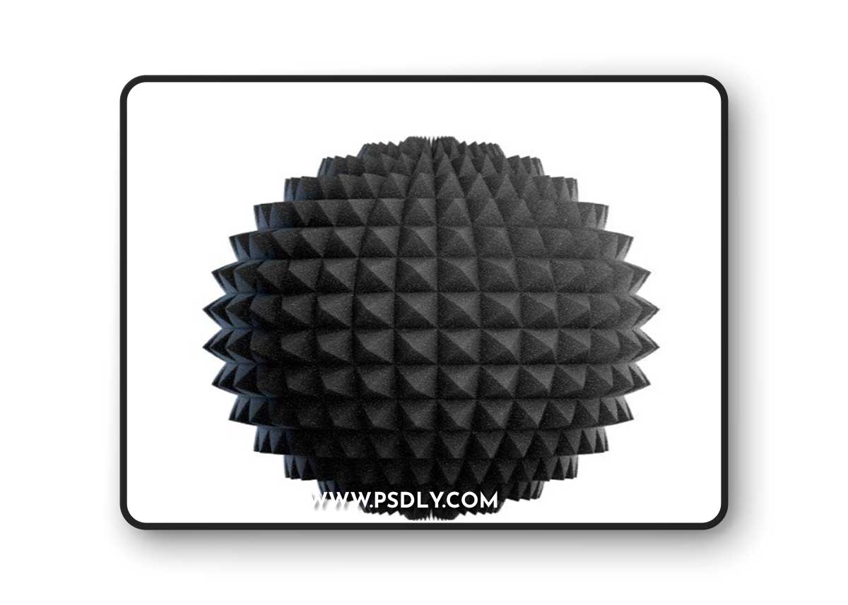dark acoustic panel 8K PBR Textures