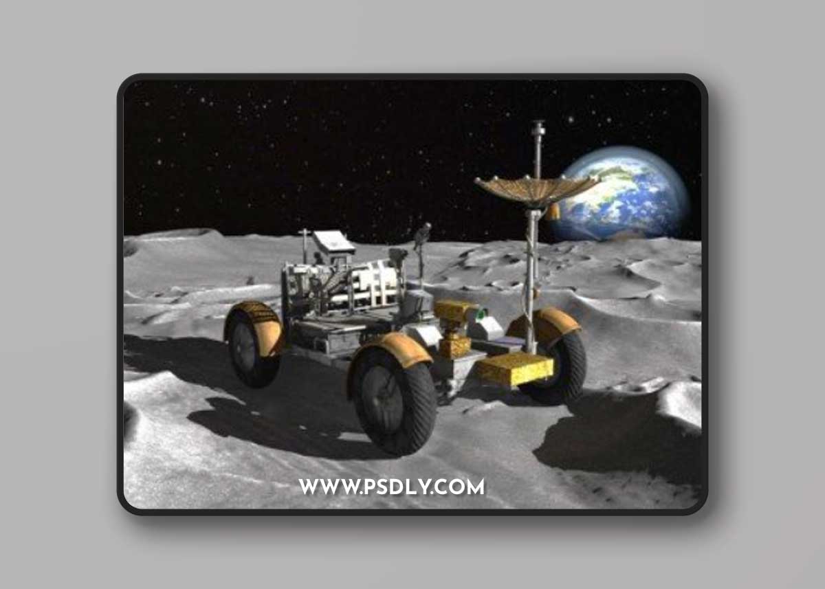 Apollo Lunar Rover Moon Car 3d model
