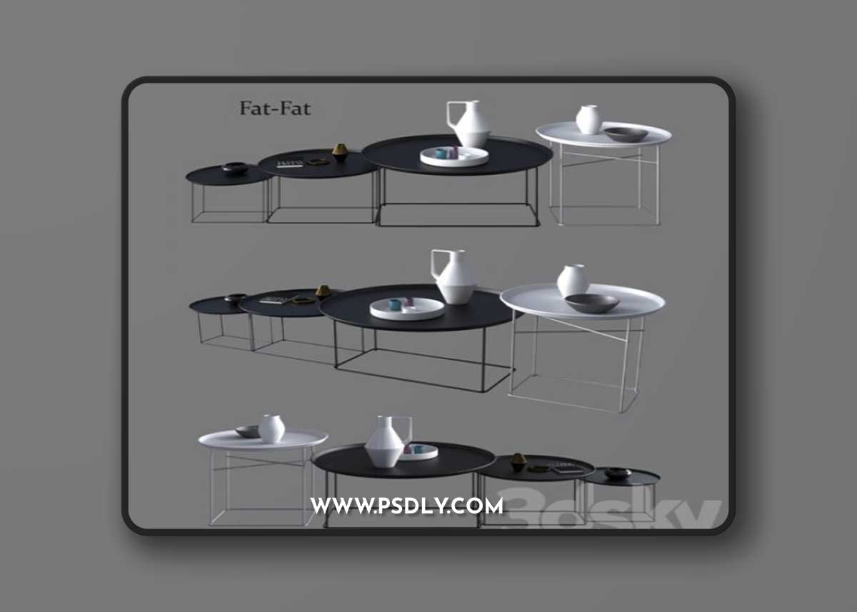 B & B Italia Maxalto Coffee Small Tables Fat-Fat