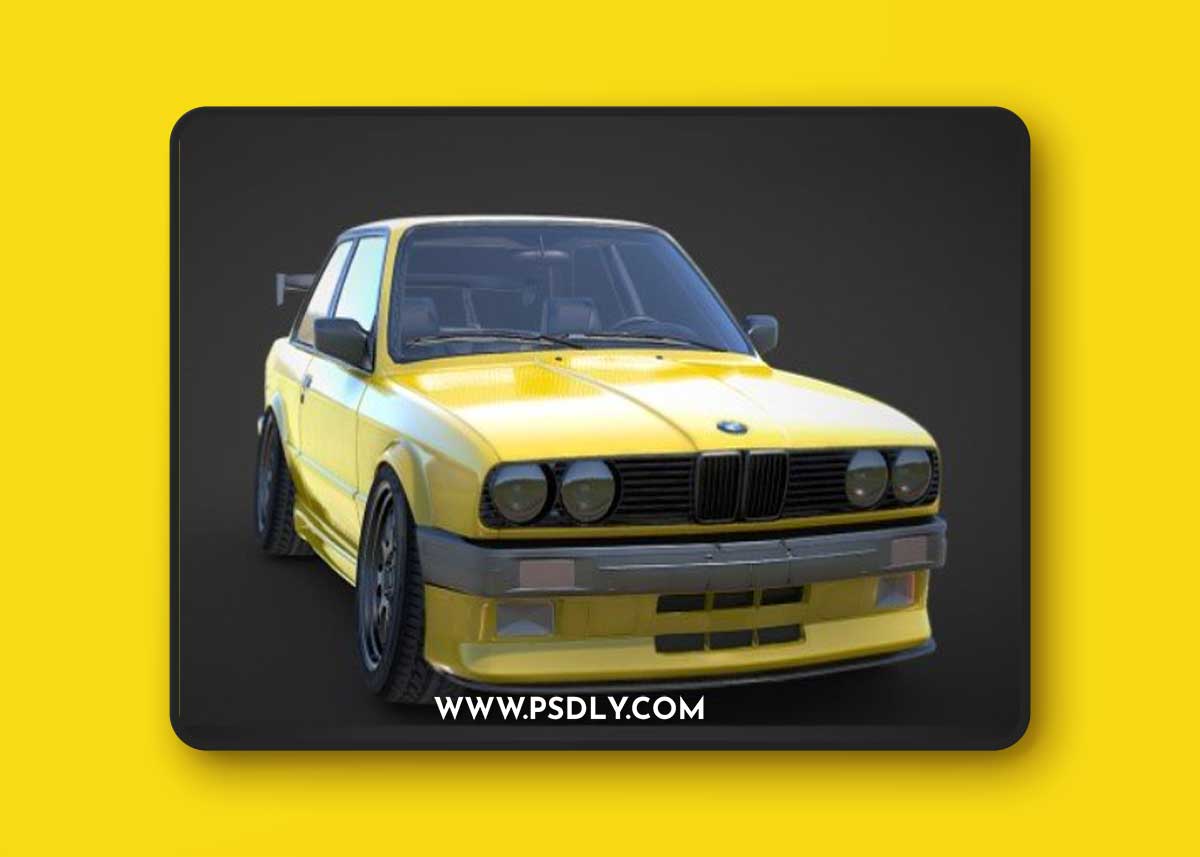 BMW E30 Coupe Street 3d model