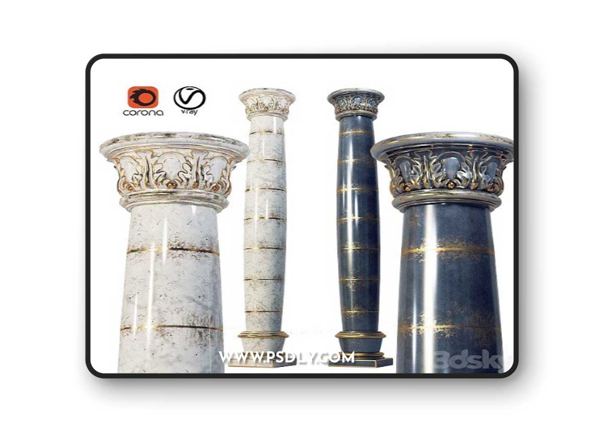 Classic Column 03 Vray+Corona