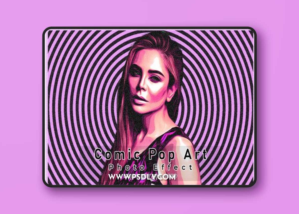 Comic pop art photo effect