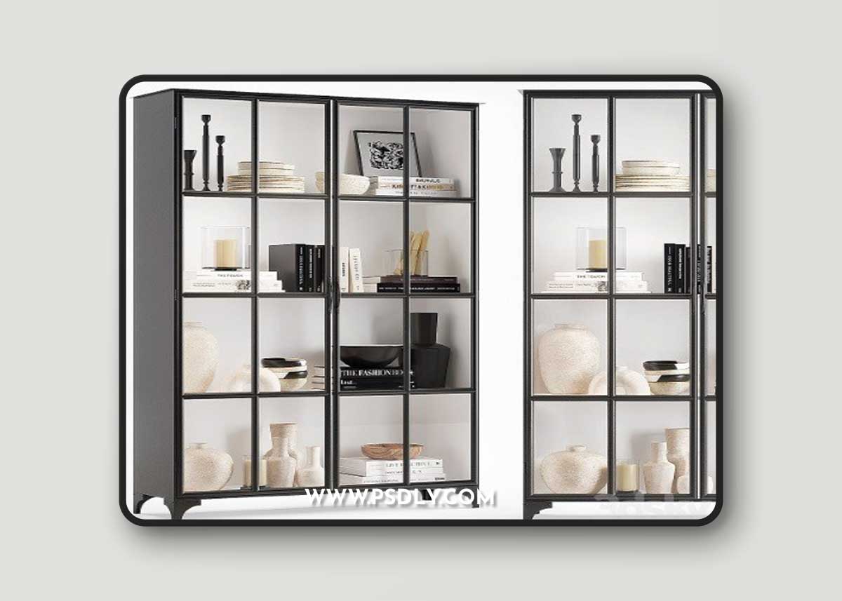 Crate & Barrel Kedzie Cabinet | Vray+Corona