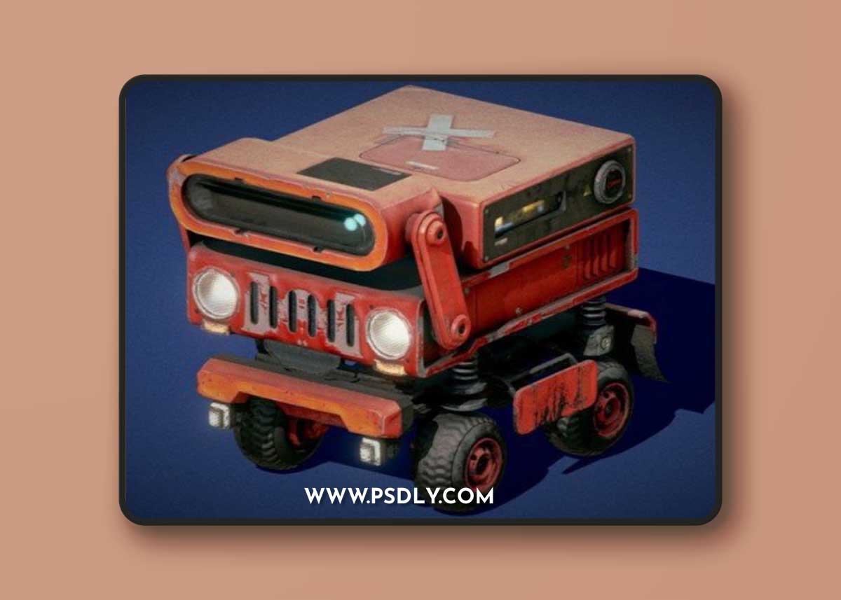 Cute Sci-fi rover 3D Model
