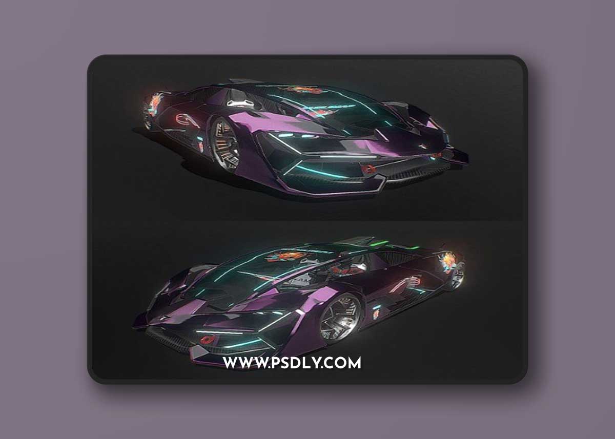 Cyberpunk Lamborghini Terzo 3D model