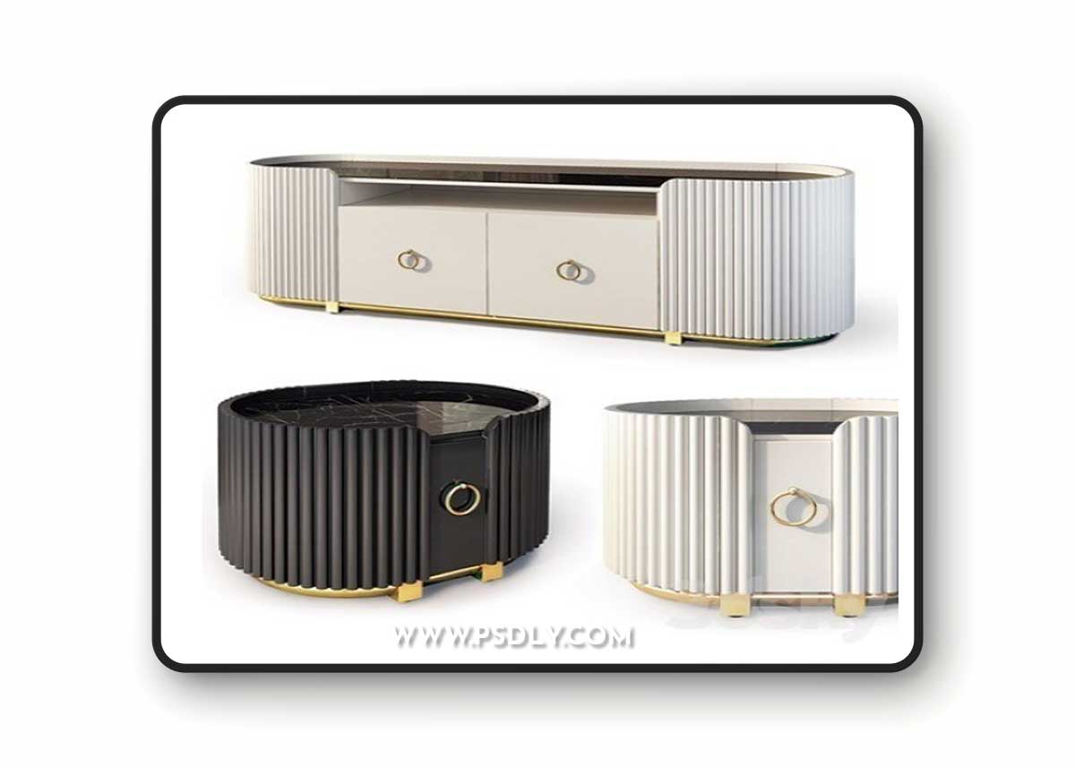 Dumas chest of drawers and bedside table. Nightstand, sideboard by Deprimo
