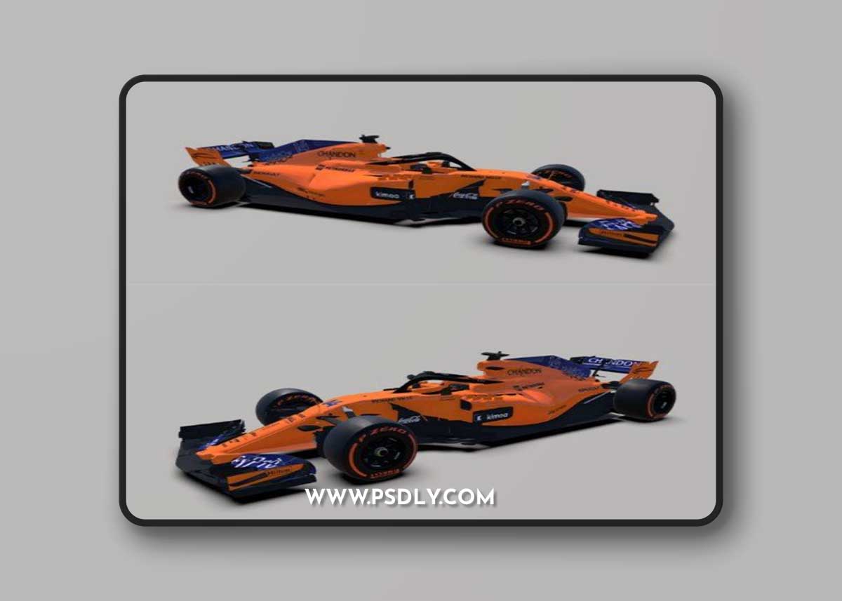 F1 2018 Mclaren Renault MCL33 3D Model