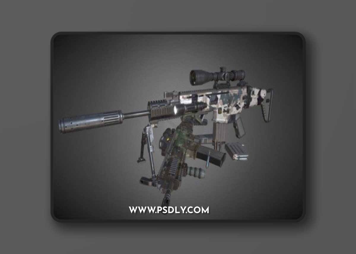 FN SCAR-L Sniper 3D MODEL