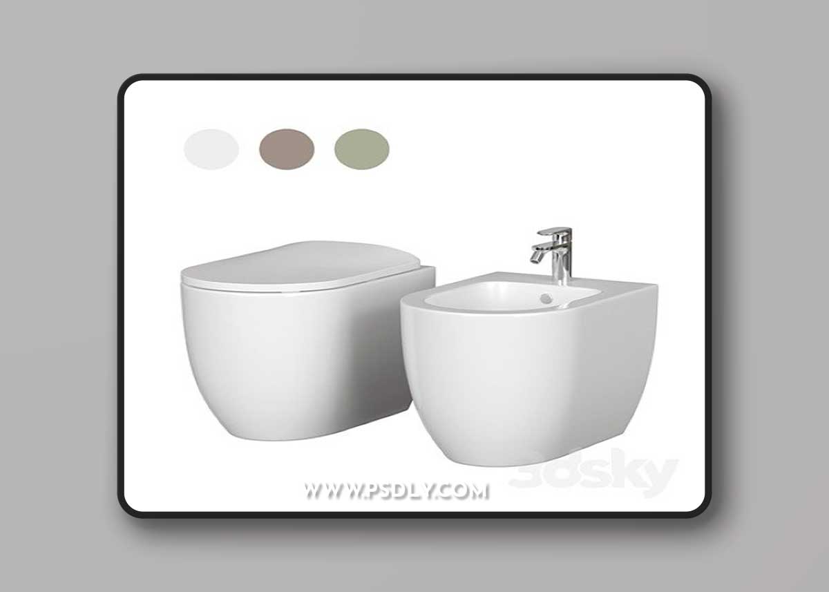 Floor Standing Toilet and bidet Artceram MONET