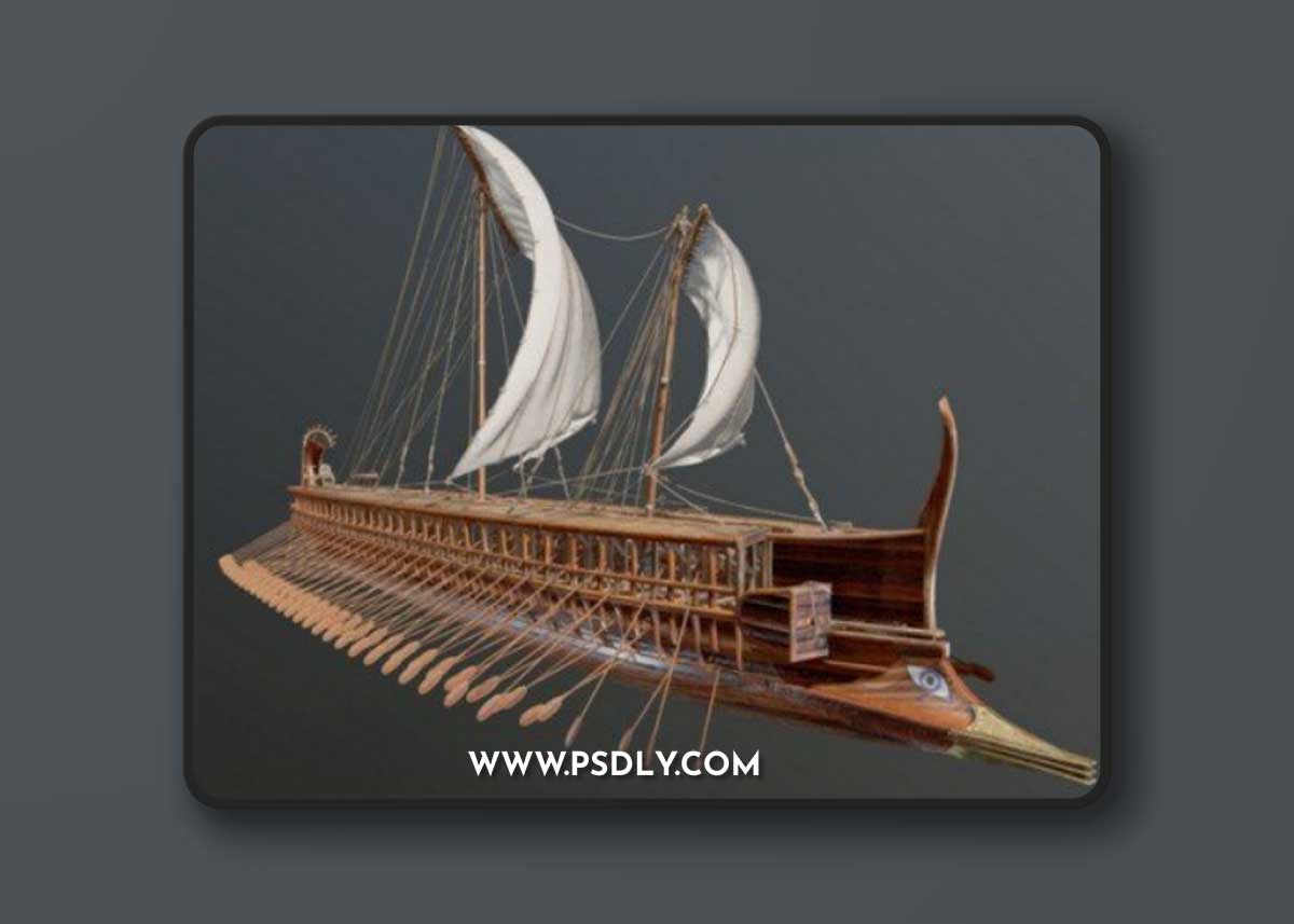 Greek Trireme 3D Model
